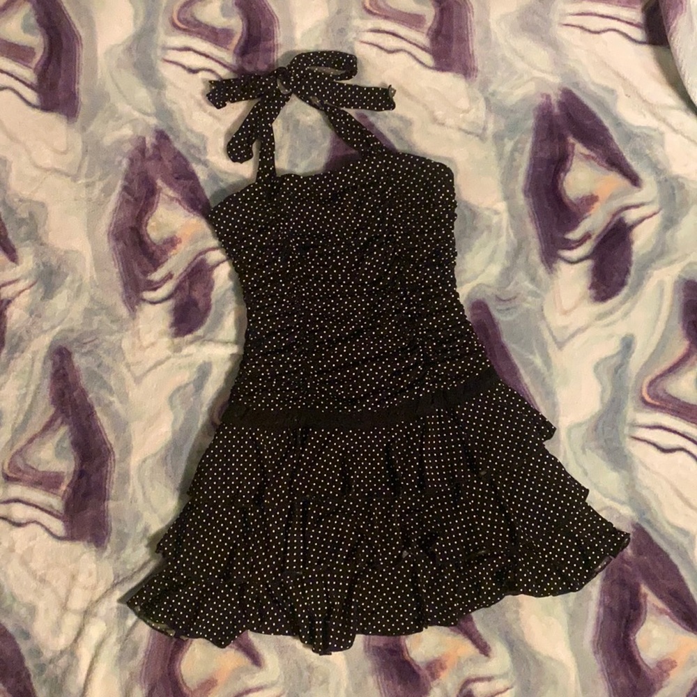 Cute Candie’s polka dot halter dress size large